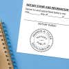 Clean notarial imprint on an official form 