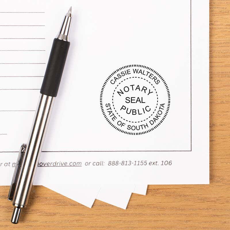South Dakota notary stamp impression