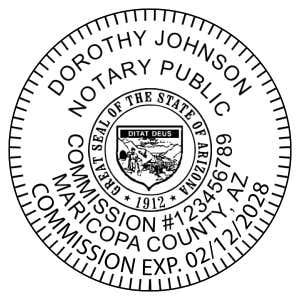 Arizona Notary Pink Stamp - Round Impression Only