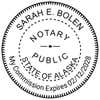 Alaska Notary Round Seal Embosser Impression