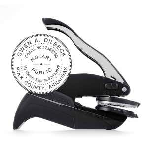 Arkansas Notary Round Seal Embosser and Impression