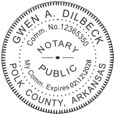 Arkansas Notary Round Seal Embosser - alternate view
