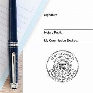 Example of Arizona Notary Round Seal Embosser