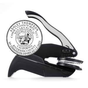 California Notary Round Seal Embosser and Impression