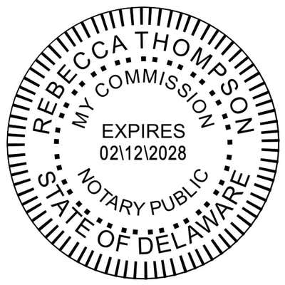Delaware Notary Public Round Seal Embosser - alternate view