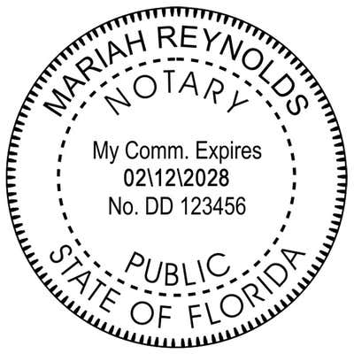 Florida Notary Public Round Seal Embosser - alternate view