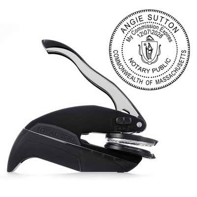 Massachusetts Notary Round Seal Embosser