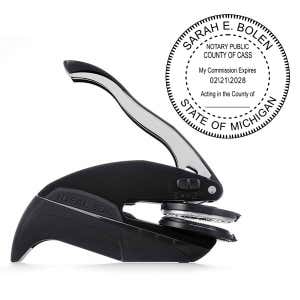 Michigan Notary Round Seal Embosser