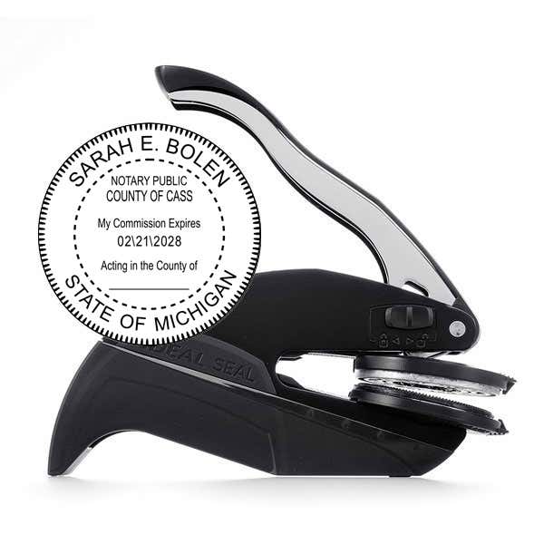 Michigan Notary Round Seal Embosser