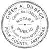 Arkansas Notary Pink Seal Embosser Impression