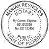 Florida Notary Pink Seal Embosser - Round Impression