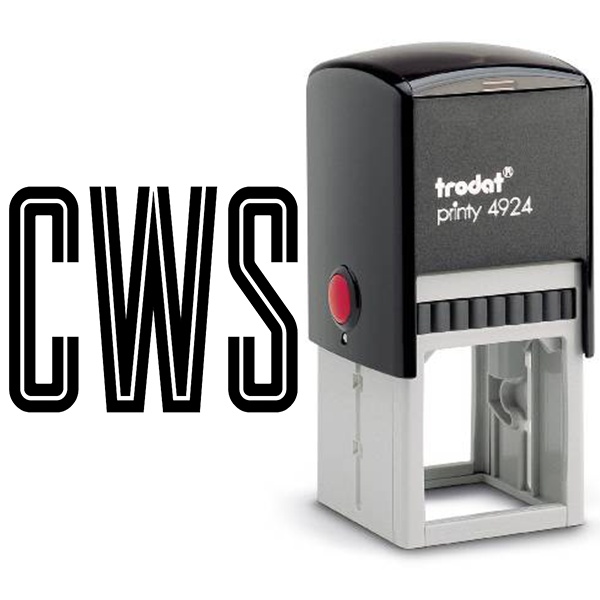 Modern Inline Monogram Stamp Body and Design