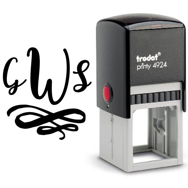 Calligraphy Monogram Stamp Body and Design