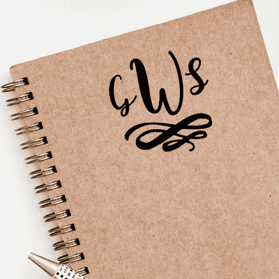Calligraphy Monogram Stamp - alternate view