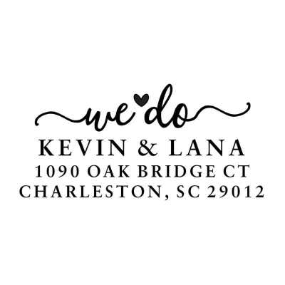 'We Do' Wedding Address Stamp - alternate view