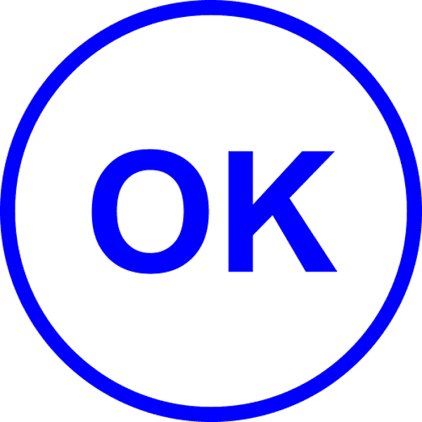 OK Round Border Stock Stamp