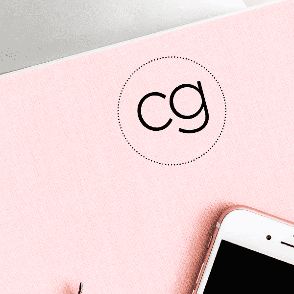 Playful Polka Dot Lowercase Monogram Stamp Imprint Example