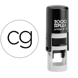 Playful Polka Dot Lowercase Monogram Stamp Body and Design