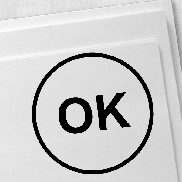 OK Round Border Stock Stamp