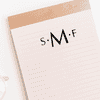 Modern Morse Monogram Stamp Imprint Example