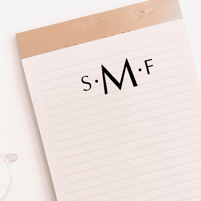 Modern Morse Monogram Stamp - alternate view