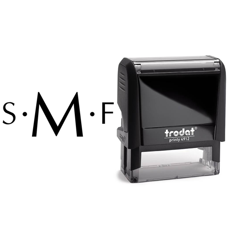 Modern Morse Monogram Stamp Body and Design