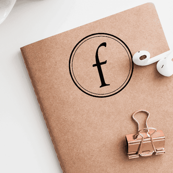 Francesca Prep Monogram Stamp Imprint Example