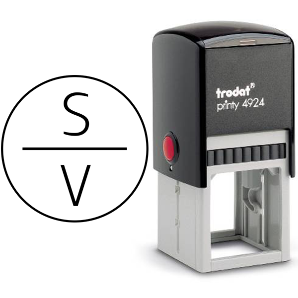 Slimline Vertical Monogram Stamp Body and Design