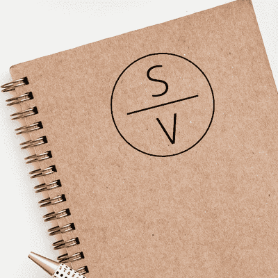 Slimline Vertical Monogram Stamp - alternate view