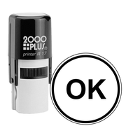 OK Round Border Stock Stamp