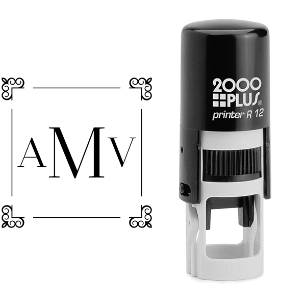 Frenchy Flourish Monogram Stamp Body and Design
