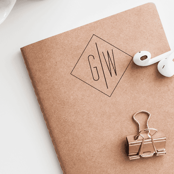 Diamond Standard Monogram Stamp Imprint Example