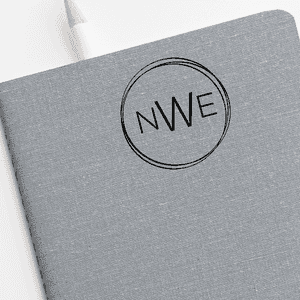 Minimalist Monogram Stamp Imprint Example