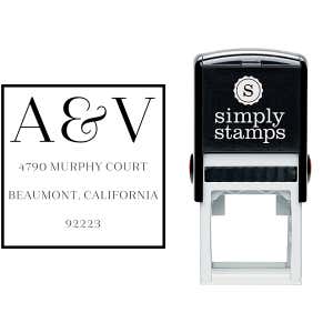 Azalea Monogram Address Stamp Body and Design