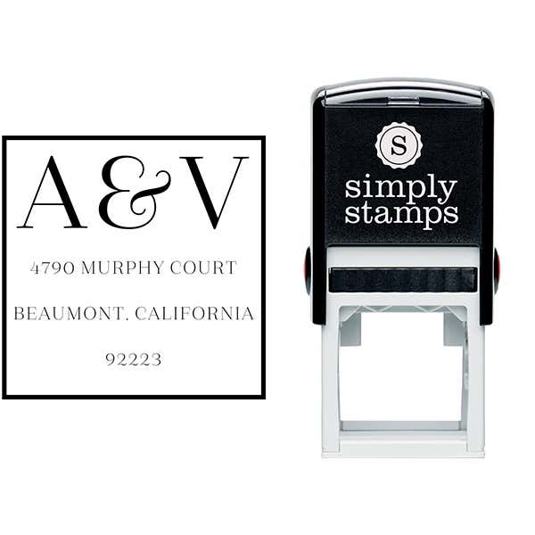 Azalea Monogram Address Stamp Body and Design