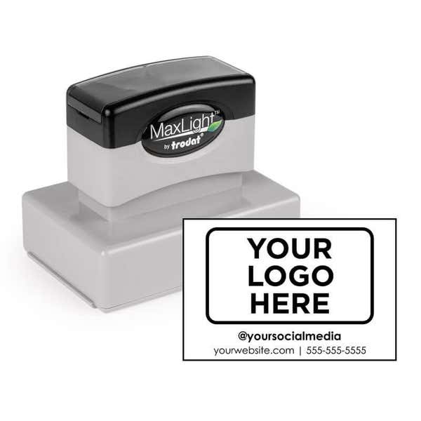 Custom Classic Logo Stamp - Customizable - Pre-Inked 