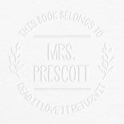 Custom Book Embosser - Read it Love it Return it - alternate view