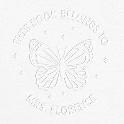 Custom Book Embosser - Butterfly
