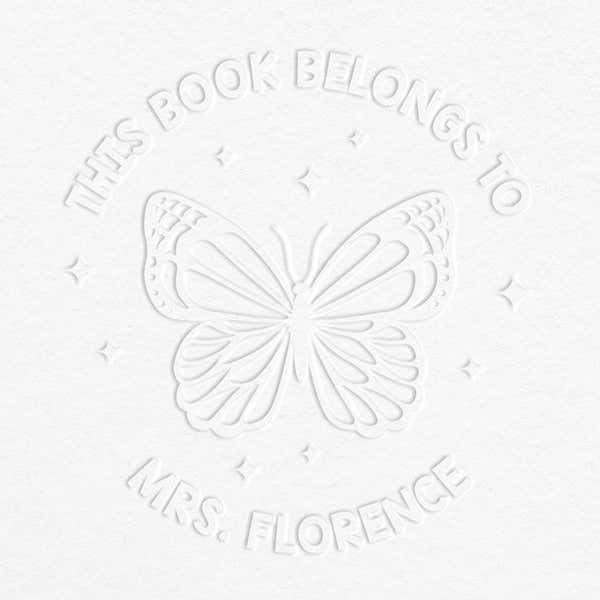 Custom Book Embosser - Butterfly