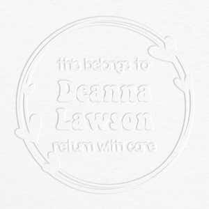 Custom book embosser imprint example