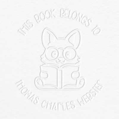 Custom Book Embosser - Cute Fox - alternate view