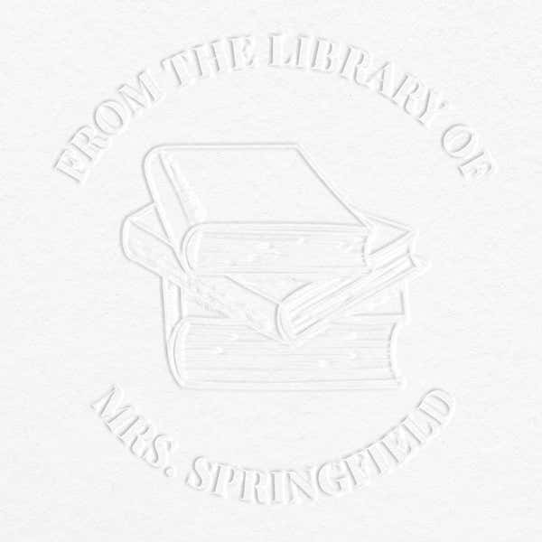 Book embosser impression on Grey Paper