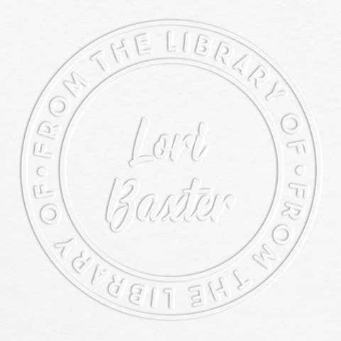 Custom Book Embosser - Round Double Ring Script