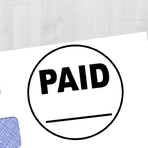 PAID Round Stock Stamp