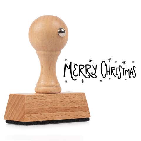 Merry Christmas Envelope Accent Craft Stamp