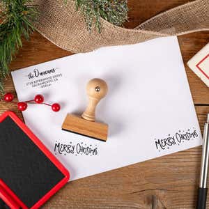 Merry Christmas Stamp Impression and European Hand Stamp LifeStyle Image