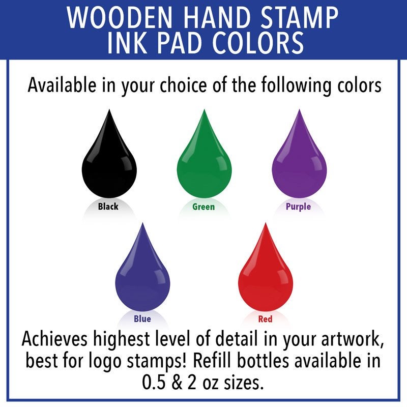 Available European Hand Stamp Ink Colors