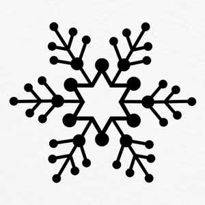 Snowflake Stamp Impression on Paper