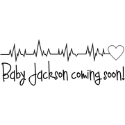 Heartbeat Custom Name Baby Announcement Craft Stamp