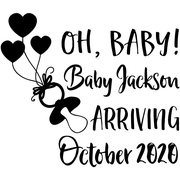 Custom Name Oh Baby! Announcement Craft Stamp